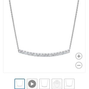 Diamond bar necklace